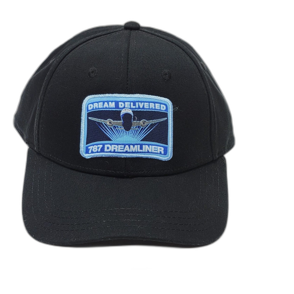 Boeing 787 Dreamliner Hat Cap Dream Delivered Official Merchandise Black Cotton